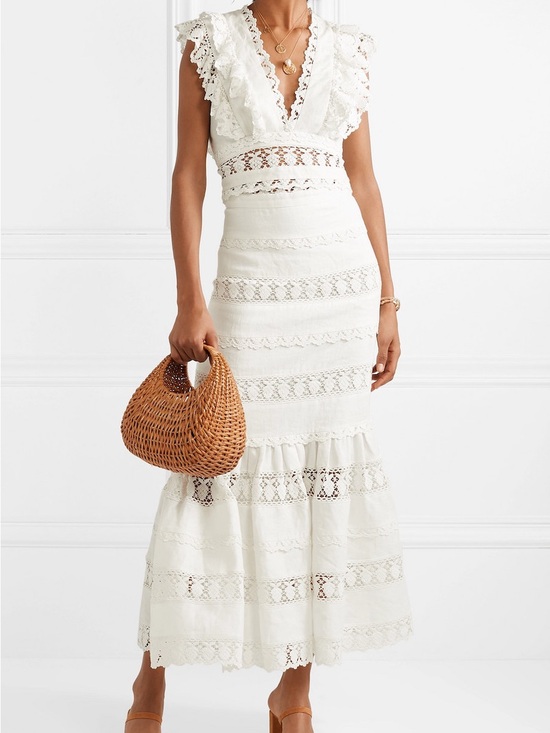 Endless Rose Dresses & Skirts - Endless Rose White Lace Midi Dress